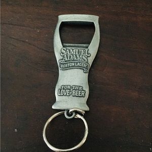 Samuel Adams silver bottle opener- key chain